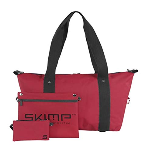 SKIMP Bolsa Nomade, Bandolera para Mujer, Rojo, 12 x 42 x 30 cm