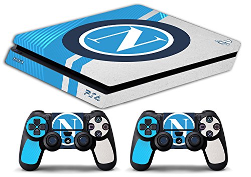 Skin PS4 SLIM HD - NÁPOLES CHAMPIONSHIP LOGO ULTRAS FÚTBOL - limited edition DECAL COVER ADHESIVO playstation 4 SLIM SONY BUNDLE