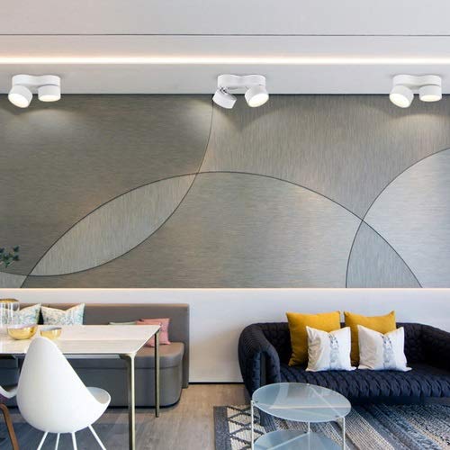 Skingk Faros Dobles montados en la Pared Lámpara de luz de Techo Led Parrilla Proyector de Pared Proyector Plegable Foco Moderno y Minimalista Dormitorio de la Sala Foco (Color : Warm Light)