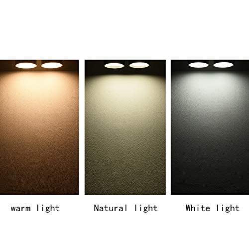 Skingk Faros Dobles montados en la Pared Lámpara de luz de Techo Led Parrilla Proyector de Pared Proyector Plegable Foco Moderno y Minimalista Dormitorio de la Sala Foco (Color : Warm Light)