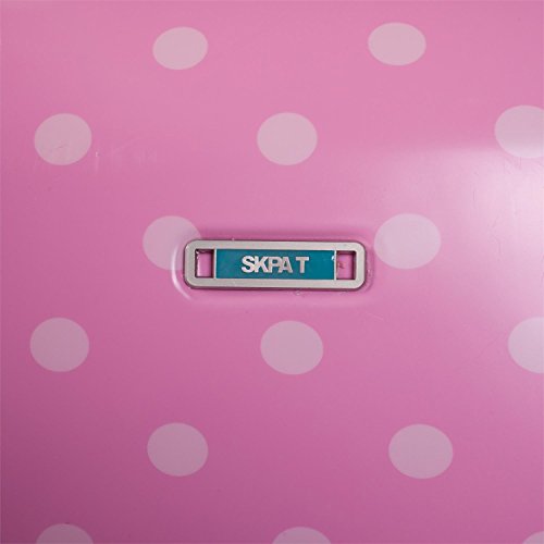 SKPAT - Maleta Infantil Cabina de Viaje 4 Ruedas Trolley Policarbonato Estampado Lunares. Equipaje de Mano. Rígida y Ligera. Candado. Low Cost. Estilo y Marca. 66450, Color Rosa