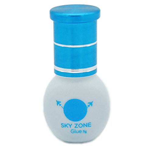 SKY ZONE - Pegamento para extensiones de pestañas, ultra fuerte, 5 g, color negro