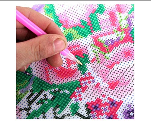 SKYZAHX Pintura de Diamantes 5D Agua de Mandarin Duck Creek Kits de Pintura de Diamantes para Adultos,Bordado Full Drill CraftDecor Kits de Punto de Cruz(30x40cm)