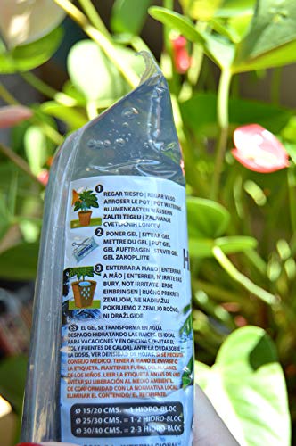 S&M 547010 547010 Pack de Dos Unidades Gel de riego HIDROBLOC para Plantas hasta 30 días sin regar, 2 x 400 ml, Transparente