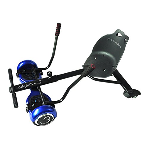 SmartGyro Crazy-Kart Black - Hoverkart, Soporte adaptable para patín eléctrico, Eje de 2 Ruedas locas y Suspensión Trasera, Diseñado para derrapar, color Negro