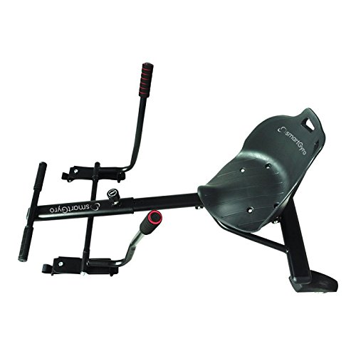 SmartGyro Crazy-Kart Black - Hoverkart, Soporte adaptable para patín eléctrico, Eje de 2 Ruedas locas y Suspensión Trasera, Diseñado para derrapar, color Negro