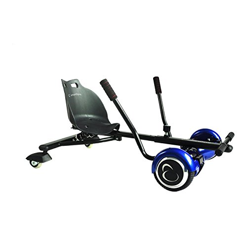 SmartGyro Crazy-Kart Black - Hoverkart, Soporte adaptable para patín eléctrico, Eje de 2 Ruedas locas y Suspensión Trasera, Diseñado para derrapar, color Negro