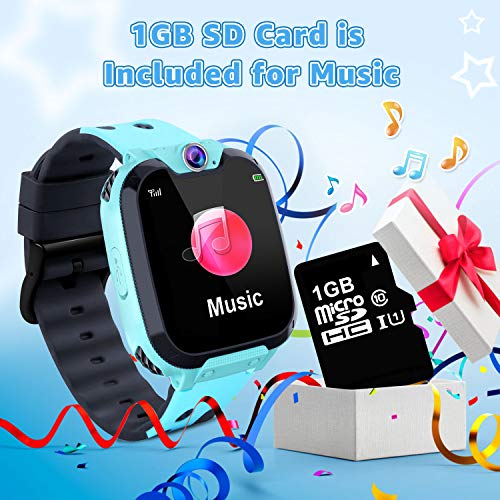 Smartwatch para Niños Game Watch - Juego de Música Reloj Inteligente (Incluye Tarjeta Micro SD de 1GB) con Juegos de Llamada Grabadora de Cámara Reloj Despertador para Niños Niñas (Azul)