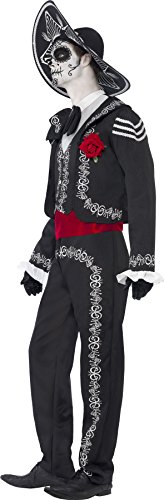 Smiffy's 43738L Día de Muertos Señor Bones - Disfraz para adultos, talla L
