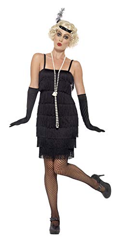 Smiffy's - Disfraz para mujer, Flapper, años '20, Negro, XL (48-50 EU)