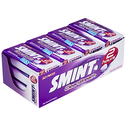 Smint 2H Frutos Rojos, Caramelo Comprimido Sin Azúcar - 12 unidades de 35 gr. (Total 420 gr.)