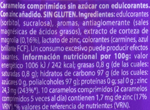 Smint 2H Frutos Rojos, Caramelo Comprimido Sin Azúcar - 12 unidades de 35 gr. (Total 420 gr.)