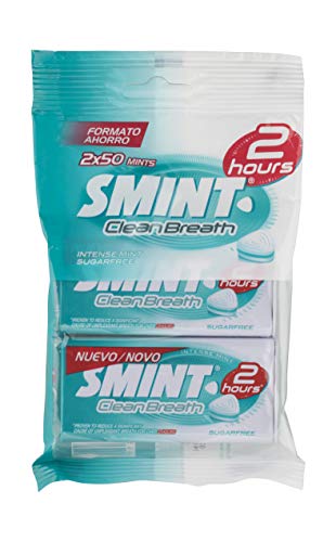 Smint 2H Menta Intensa, Caramelo Comprimido Sin Azúcar - 2 unidades de 35 gr. (Total 70 gr.)