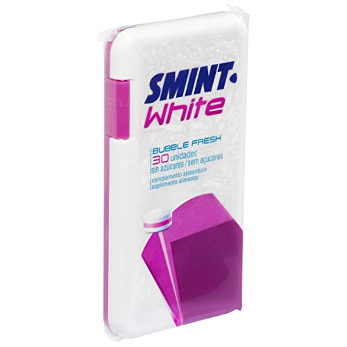 Smint White Bubble Fresh, Complemento alimenticio de vitamina D, comprimidos con edulcorantes, Sin Azúcar - 2 unidades de 21 gr. (Total 42 gr.)