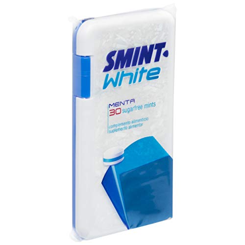Smint White Menta, Complemento alimenticio de vitamina D, comprimidos con edulcorantes, Sin Azúcar - 2 unidades de 21 gr. (Total 42 gr.)