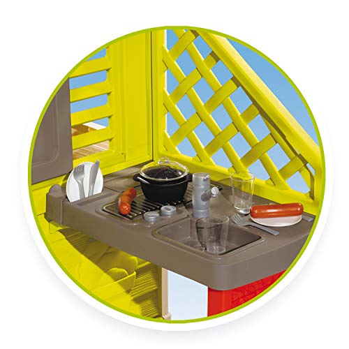 Smoby Nature II - Casa Infantil con Cocina y Accesorios, Color Verde (810713)