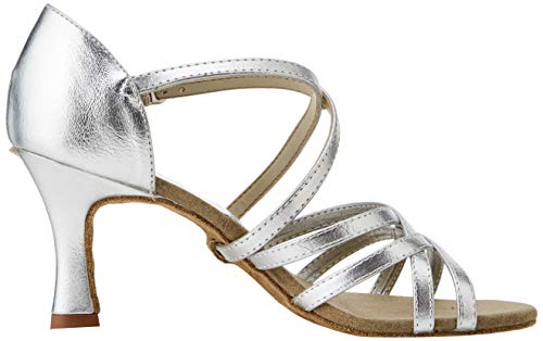 So Danca Bl164, Zapatos de Baile de Sociedad y Latina para Mujer, Plateado (Silver Silver), 36.5 EU