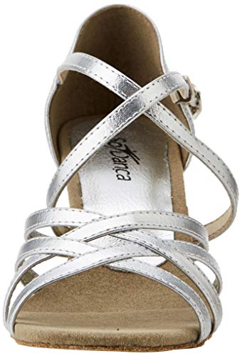So Danca Bl164, Zapatos de Baile de Sociedad y Latina para Mujer, Plateado (Silver Silver), 36.5 EU