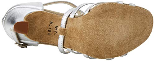 So Danca Bl164, Zapatos de Baile de Sociedad y Latina para Mujer, Plateado (Silver Silver), 36.5 EU