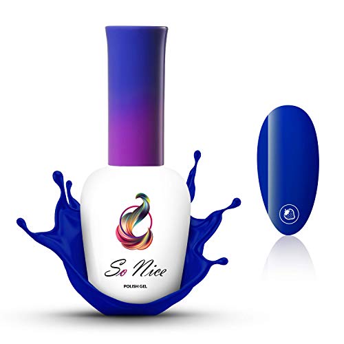 So Nice - Esmalte de uñas en gel UV LED Blue Look, 8 ml, color: azul