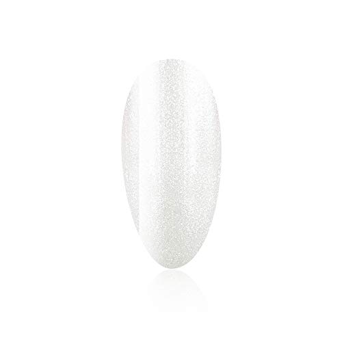 So Nice - Esmalte de uñas en gel UV LED Glitter White, 8 ml, color: blanco brillante