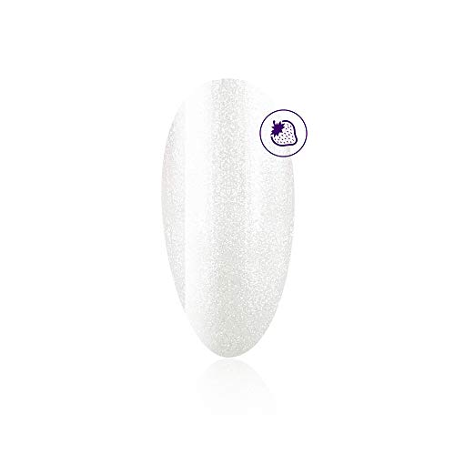 So Nice - Esmalte de uñas en gel UV LED Glitter White, 8 ml, color: blanco brillante