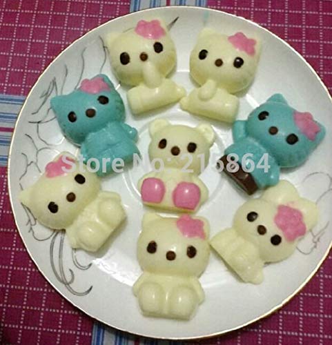 Soap Making Moulds - 10 Holes Cute Yellow Cartoon Cat Cubs Shape Silicone Mold Diy Chocolate Jelly Pudding Soap Mould - Mould Making Package Soap Silicone Moulds
