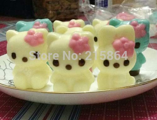 Soap Making Moulds - 10 Holes Cute Yellow Cartoon Cat Cubs Shape Silicone Mold Diy Chocolate Jelly Pudding Soap Mould - Mould Making Package Soap Silicone Moulds