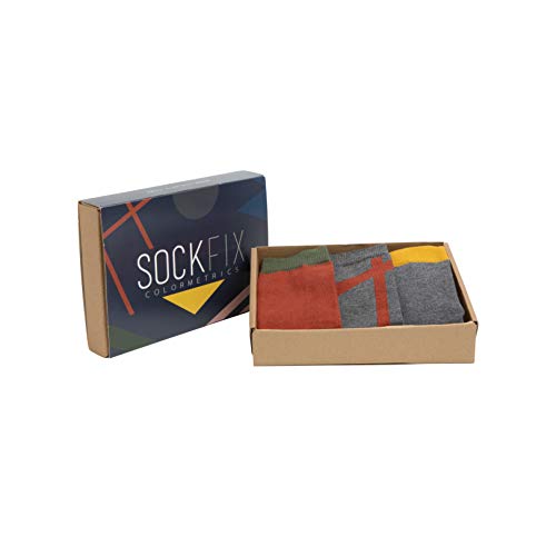 SOCKFIX COLORMETRICS 3 pares modelos Teja/Diagonal/Gris PACK 3G6 44-46 OFERTA