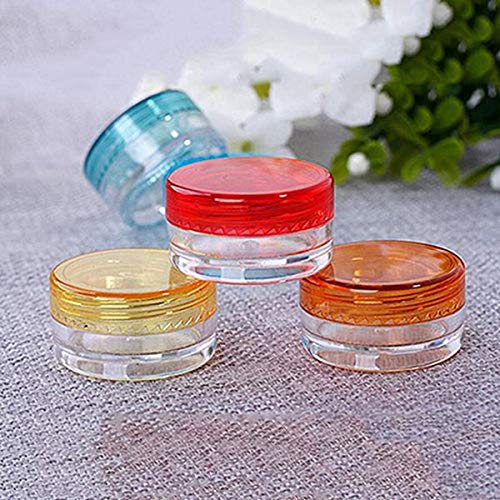 SODIAL 12 Piezas Surtidos 5G Botes Tarros de Maquillaje de Plástico Vacío Envases Cosméticos/Loción/Crema Facial de Viaje Botellas de Muestra (Clasificado)