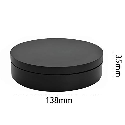 SODIAL Soporte Giratorio EléCtrico de ExhibicióN de JoyeríA Base de Almacenamiento de JoyeríA Caja Giratoria Soporte de JoyeríA Negro