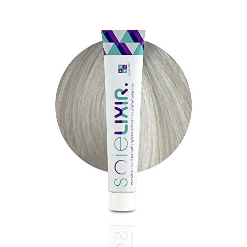 Soielixir Tinte Permanente para Cabello en crema SIN Resorcinol, parafenilendiamina y amoniaco - 93 colores - 100 ml - 11/1 Rubio Platino Perla