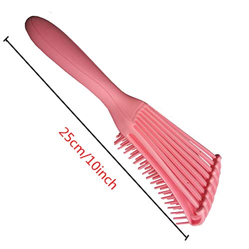 SOILLTY USCepillo desenredante para cabello natural negro, cepillo desenredante suave para cabello afroamericano 4B/4C, cabello rizado grueso y cabello fino, húmedo y seco, Rosado, 1.00[set de ]