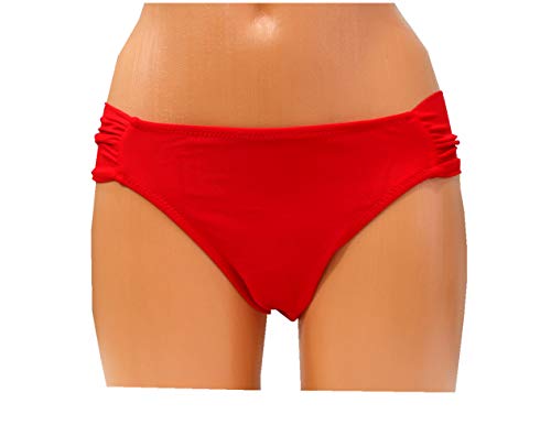 SOL Y PLAYA - Braguita Bikini Tanga Sexy Cuerdas Hilo Moderno para Mujer Chica (Rojo-, 38 - S)