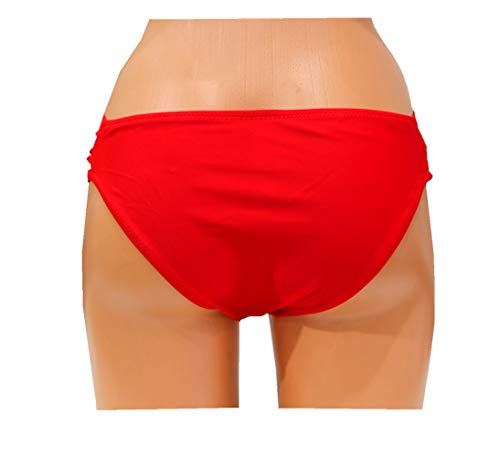 SOL Y PLAYA - Braguita Bikini Tanga Sexy Cuerdas Hilo Moderno para Mujer Chica (Rojo-, 38 - S)