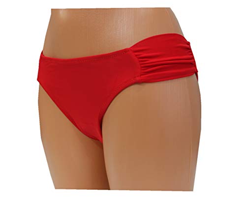 SOL Y PLAYA - Braguita Bikini Tanga Sexy Cuerdas Hilo Moderno para Mujer Chica (Rojo-, 38 - S)