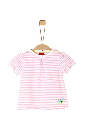 s.Oliver Junior T-Shirt Baby Girls Camiseta, 41g6 Light Pink Stripes, 86 para Bebés