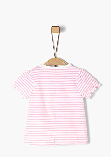 s.Oliver Junior T-Shirt Baby Girls Camiseta, 41g6 Light Pink Stripes, 86 para Bebés