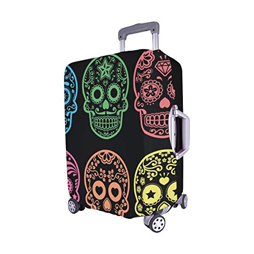 （Solo Cubrir） Cubierta Protectora para de Maleta Protectora de Equipaje de Viaje Dia de Los de Calavera de azúcar Mexicana Maleta Cubierta Protectora para de Viaje 28.5 x 20.5 Pulgadas
