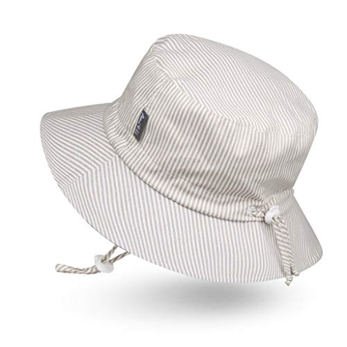 Sombrero de Sol para Bebé Niña Niño Infantil Niños Pequeños Unisexo Ajustable Sombrero Bob Protección Solar UPF 50-S:Rayas Marrones