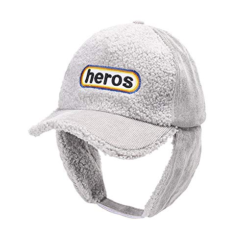 Sombrero para niños Modelos de otoño e Invierno Bordado de Letras de Cachemira Coreana Gorra Lei Feng Gorra de protección para los oídos del bebé Gorra de béisbol cálida