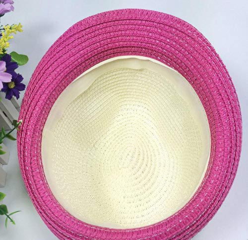 Sombreros de Verano para niños, Transpirables, Protectores solares, Playa, Sombrero de Paja Enrollado, niños y niñas, adecuados para niños de 2 a 8 años.