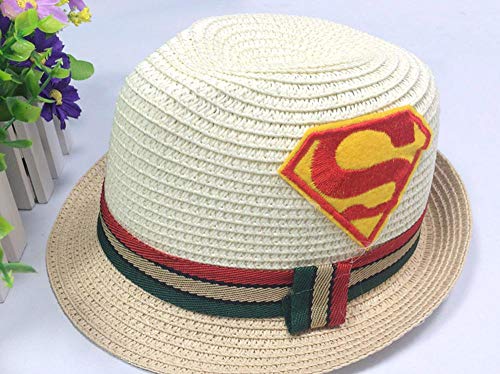 Sombreros de Verano para niños, Transpirables, Protectores solares, Playa, Sombrero de Paja Enrollado, niños y niñas, adecuados para niños de 2 a 8 años.