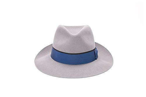 SOMBREROS FERNANDEZ Y ROCHE S.A. SEVILLA Eric Fedora Gris Claro Cinta Azul