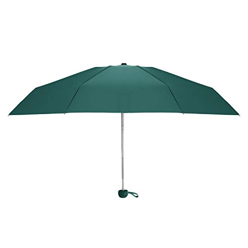 Sombrilla para Mujer Lluvia y Lluvia Paraguas de Doble Uso, protección Solar Plegable de Bolsillo y protección UV, Ultraligero 50% de Descuento Paraguas portátil Compacto Plegable Verde