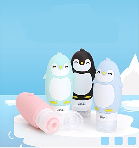 Songlela Set de Botellas de Viaje de Silicona, Libre de BPA, Reutilizables y Plegable TSA Aprobó la Botella de Viaje a Prueba de Fugas para Champús, Lociones y Artículos de Tocador, 4 Pack 90ml #12