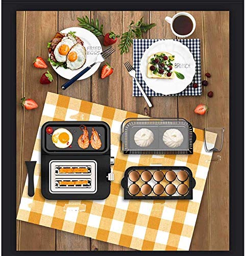 Sooiy Rápida y Amplia la Ranura del Huevo Mollete Tostadora con Bandeja extraíble para Migas Características Carne, Verduras Calientes cocinan, Negro
