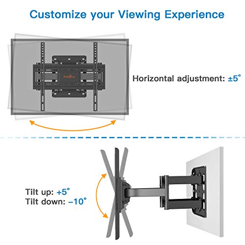 Soporte de TV Pared Articulado Inclinable Y Giratorio – Soporte De TV para Pantallas De 26"-55" TV, MAX VESA 400x400mm, para Soportar 40kg, Nivel De Burbuja Incluidos