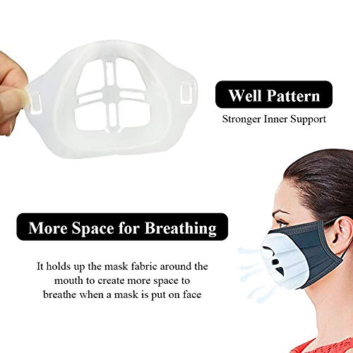 Soporte Para Mascarilla 3d, Marco De Soporte Interno Para Mascarilla, Facial De Silicona Lavable Reutilizable (5 Paquetes) (5 packs)