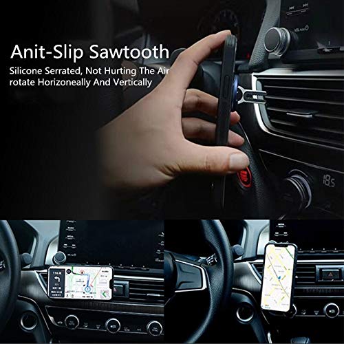 Soporte para teléfono de coche Sostenedor del teléfono móvil de usos múltiples de 360 ​​grados del coche Salida de aire de agarre del soporte del montaje de rotación n dedo magnético de consola de ani
